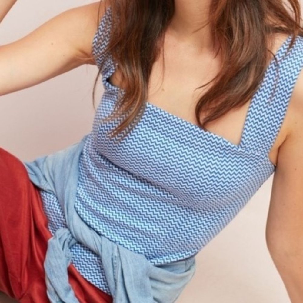 NWOT Maeve Anthropologie Chevron Tank Size M